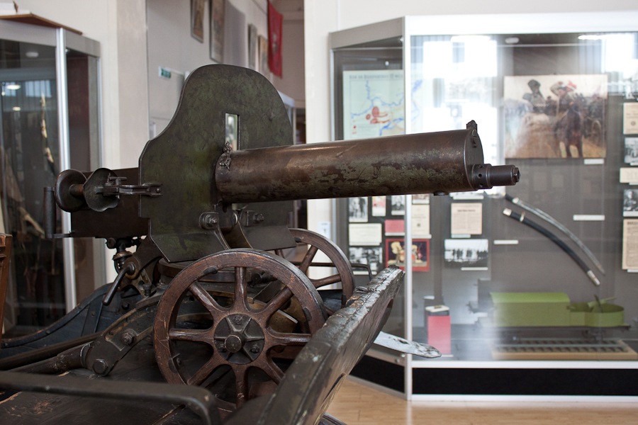Знаменитый пулемет «Максим», установлен на тачанке