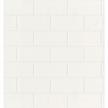 Picture of Bettina White Paintable Subway Tile Wallpaper