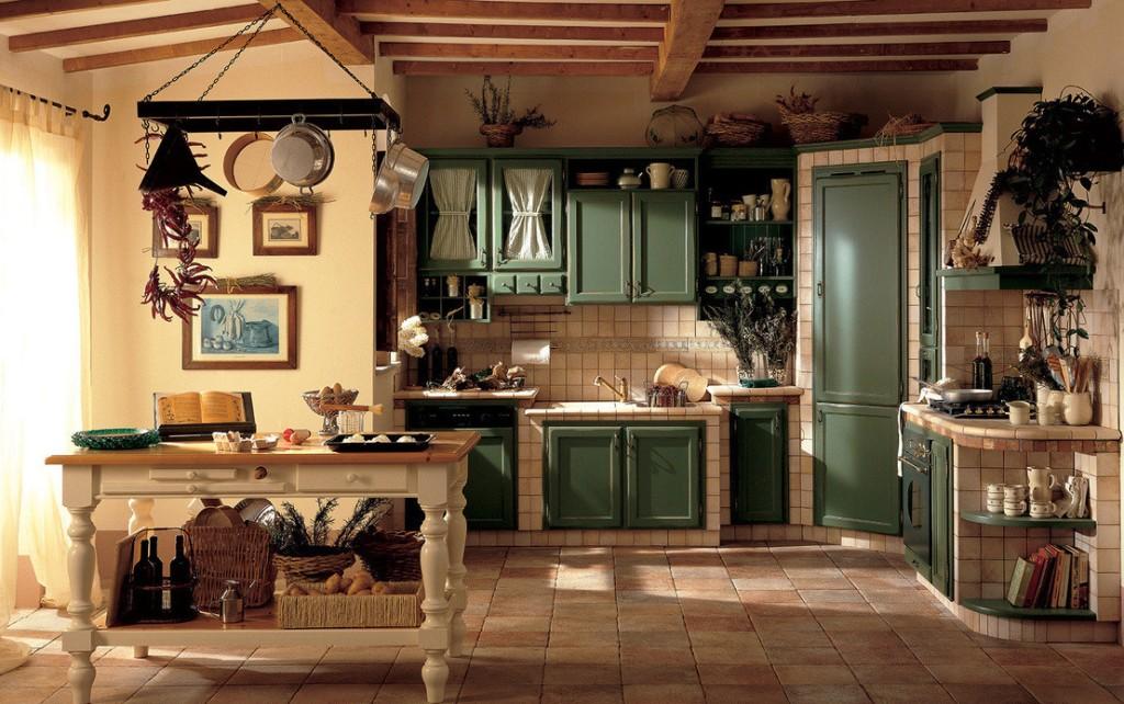 Уютная кухня в стиле рустик