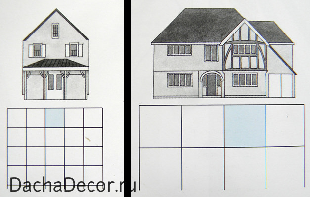 Размер квадрата должен быть привязан к основным элементам дома – если у вас большой дом, не мельчите