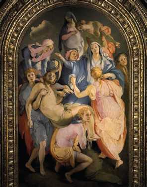 Я. Понтормо. «Снятие с креста». Ок. 1528 г. Капелла Каппони церкви Санта-Фелисита. Флоренция