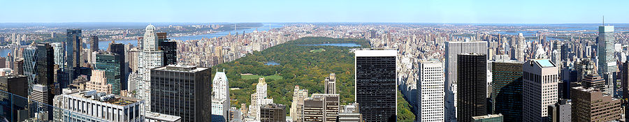 Вид Центрального парка в Нью-Йорке