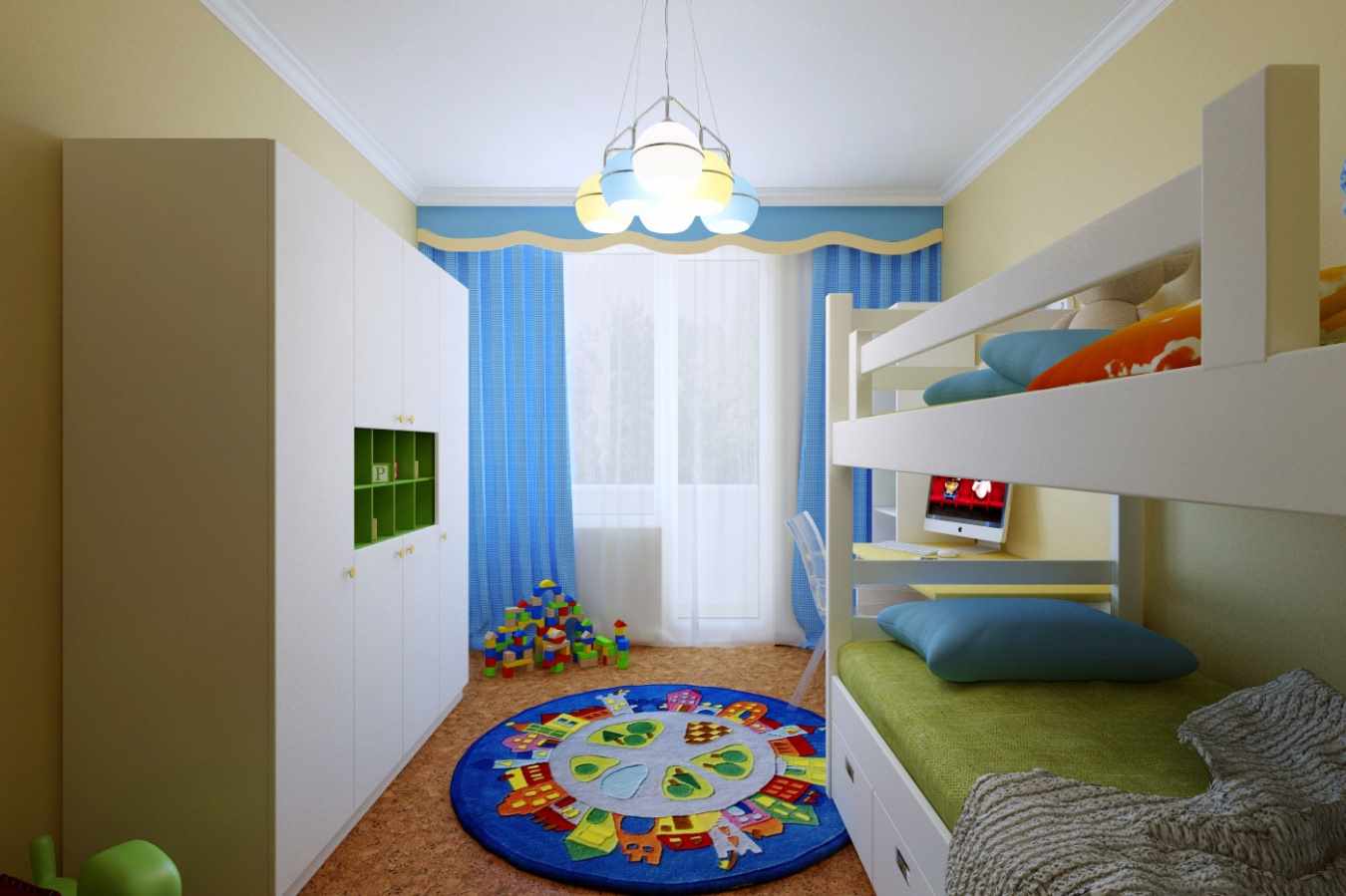 пример светлого стиля детской комнаты