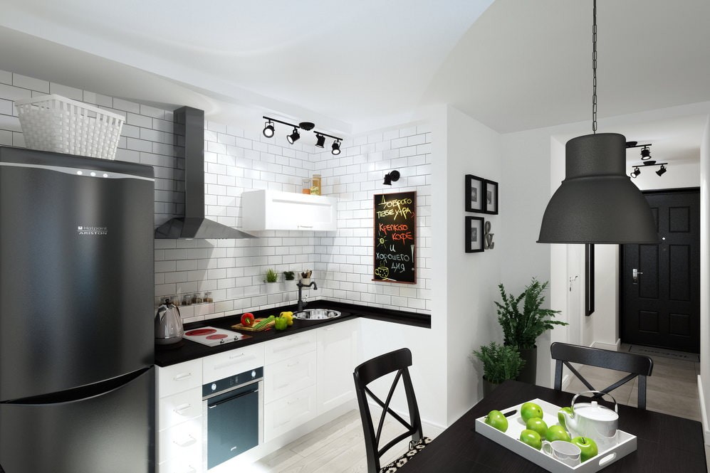 Дизайн компактной кухни в квартире площадью 33 кв метра
