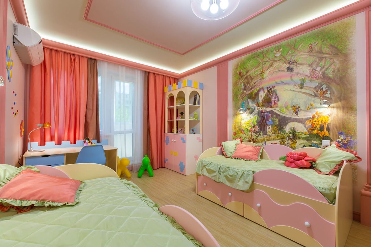 обустройство детской комнаты шторы
