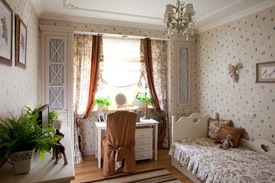 Подростковая комната в стиле французского прованса