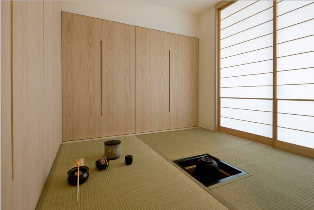 Шкафы в интерьере гостиной в японском стиле
