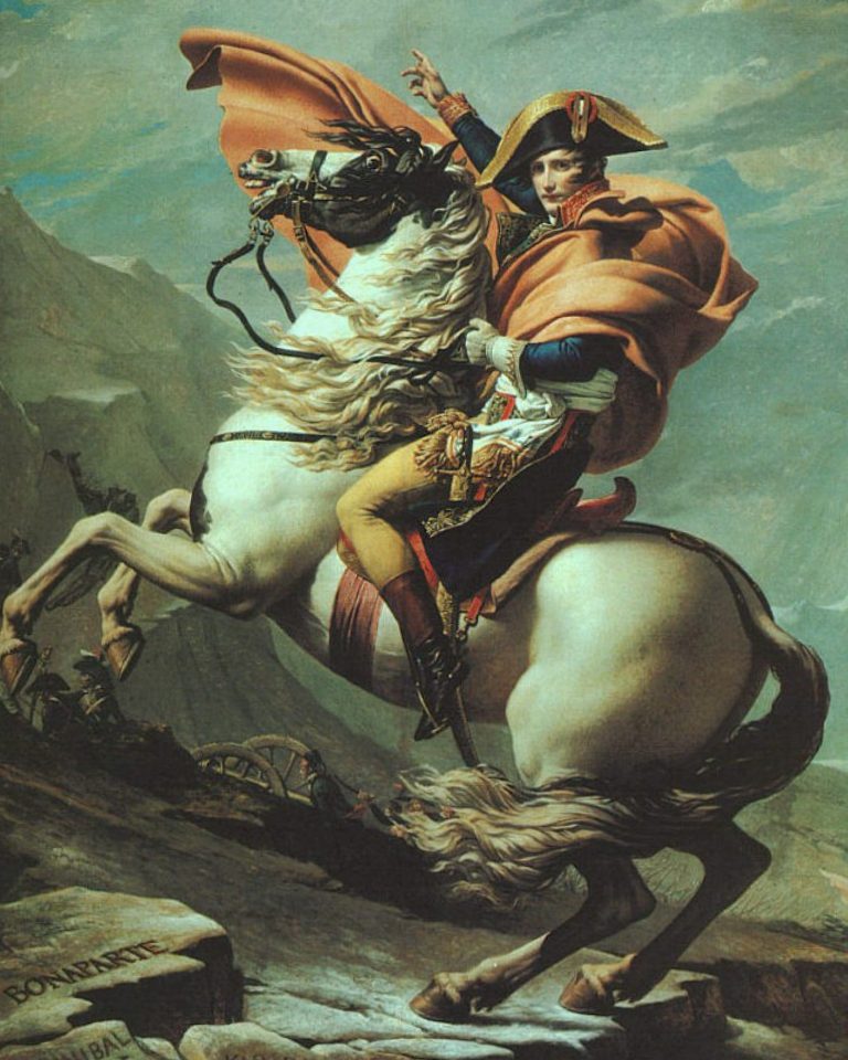 Переход Наполеона через Альпы по перевалу Сен-Бернар - Жак Луи Давид (1800, Шарлоттенбург, Берлин)