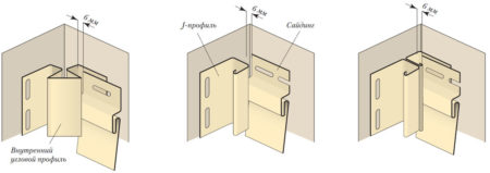 Монтаж сайдинга для внутреннего угла