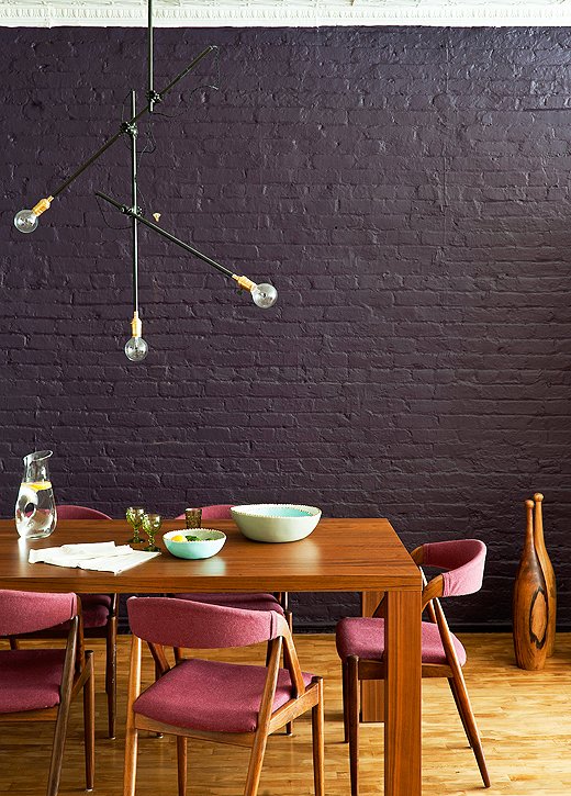 Дизайн фиолетовые стены