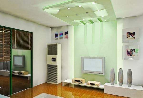 интерьере гостиной в зеленых тонах фото
