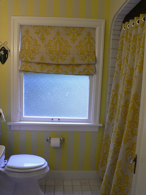 Римские шторы в ванной комнате