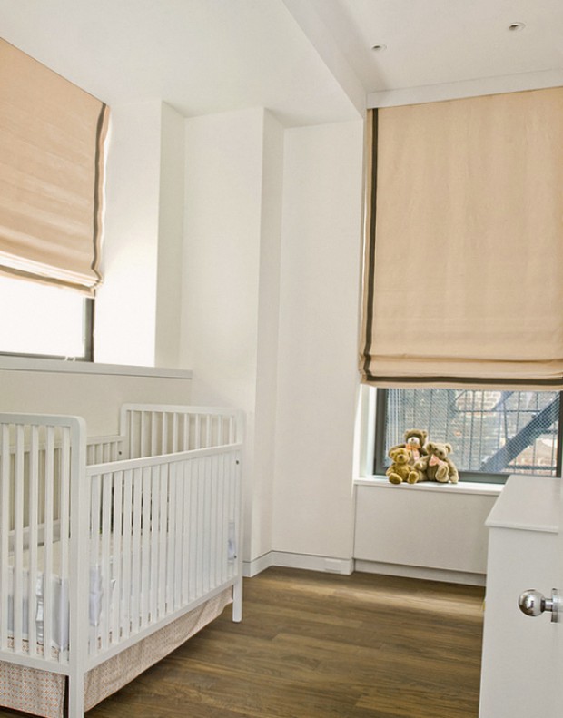 римские шторы в интерьере детской комнаты