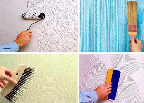 Краска для стен шершавая. Что такое декоративная краска для стен и методы ее нанесения 04