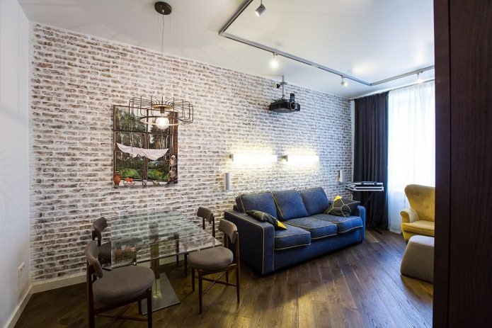 Дизайн квартиры в стиле эклектика: гостиная комната