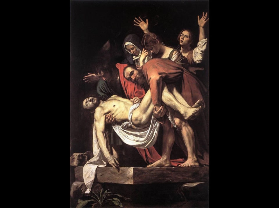 Погребение Христа картина Караваджо в пинакотеке Ватикана