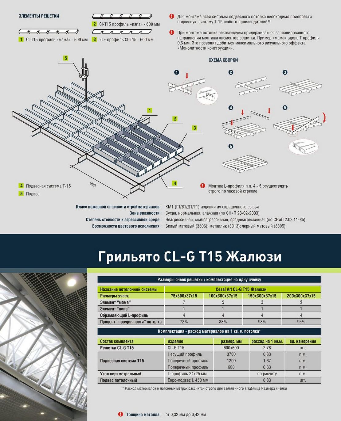 разновидность ячеистого потолка