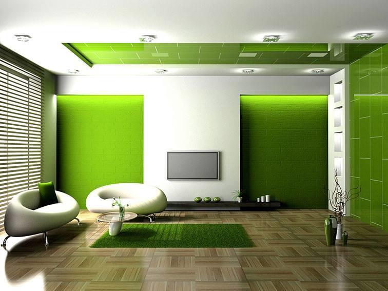 Применять зеленый нужно аккуратно, чтобы не получить мрачного и вялого помещения, с негативным воздействием