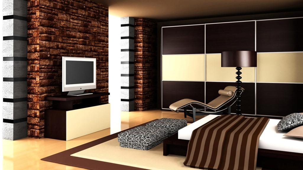Стильно разнообразить коричневую спальню можно натуральной мебелью, которая является экологичной и безопасной для здоровья