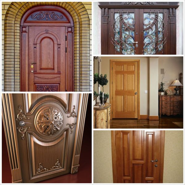 Варианты дверей из массива древесины