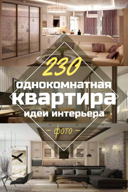 230+ Фото Идей интерьеров одно комнатной квартиры