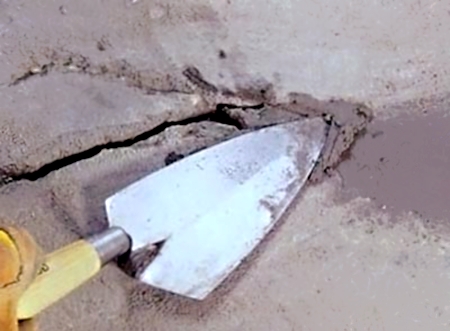 Заделка трещин на бетонном основании