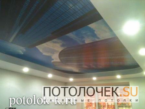 для зала натяжные потолки от POTOLOK-K