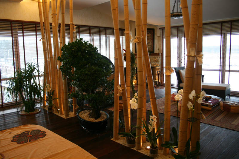 Перегородка с бамбука