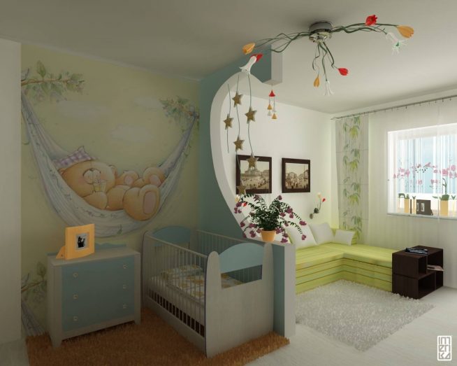 Разделенная детская комната