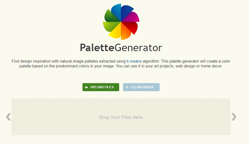Сервисы для подбора цвета для сайта_palettegenerator.com