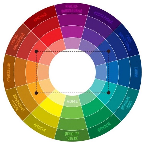 Эффективные схемы выбора цвета для сайта_прямоугольник