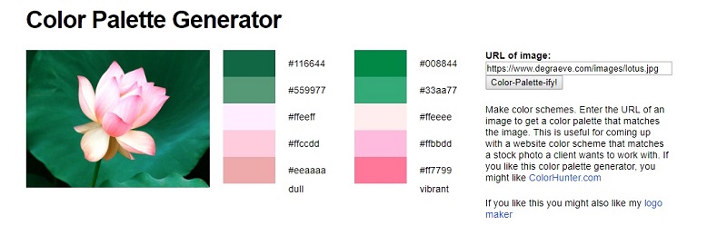 Сервисы для подбора цвета для сайта_Color Palette Generator