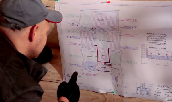 проект укладки водяного теплого пола