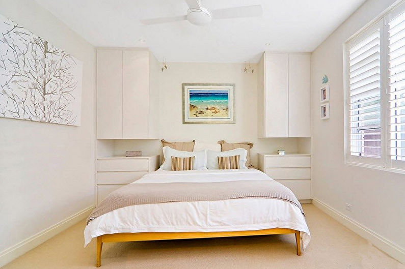 Маленькая спальня в стиле минимализм - Дизайн интерьера
