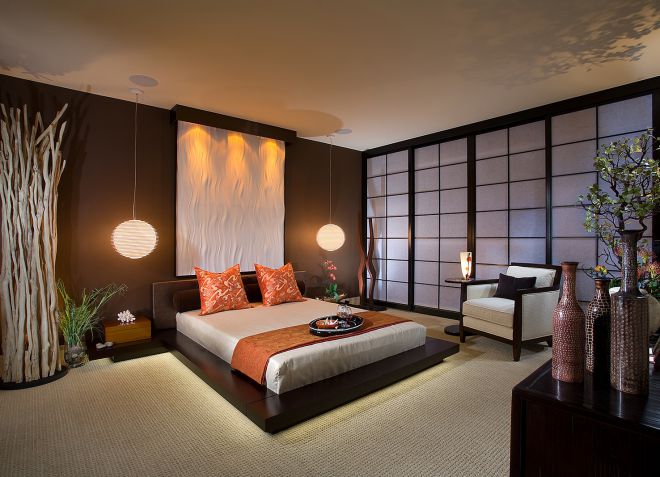 кровать в японском стиле