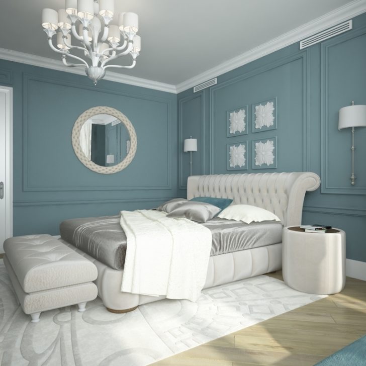 Дизайн комнаты в голубом стиле